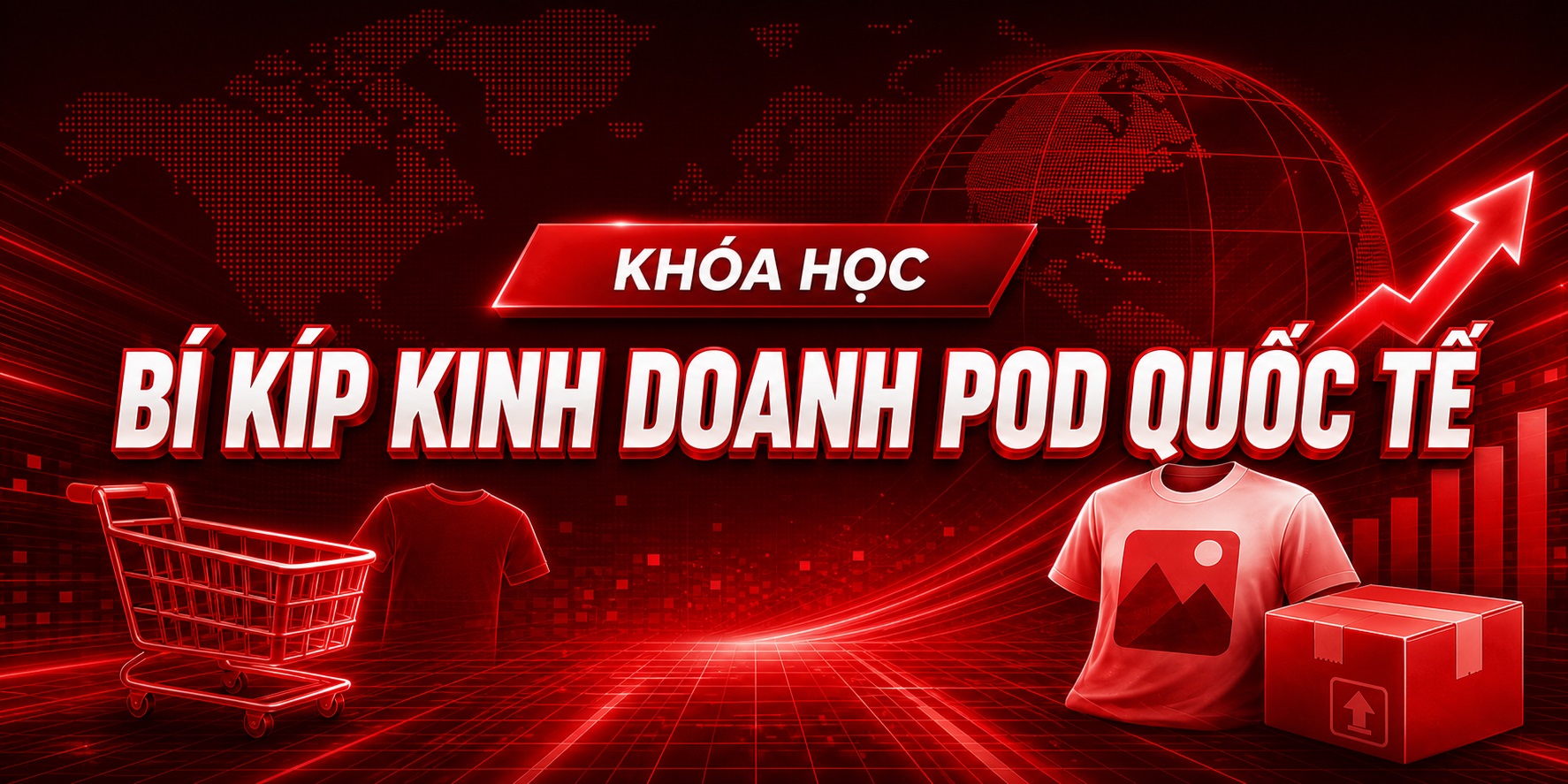 Banner khóa học Bí kíp kinh doanh POD